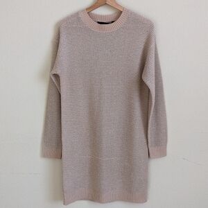 LOVE MOSCHINO Metallic Sweater Dress 4 40 Wool Holiday Party Festive Winter